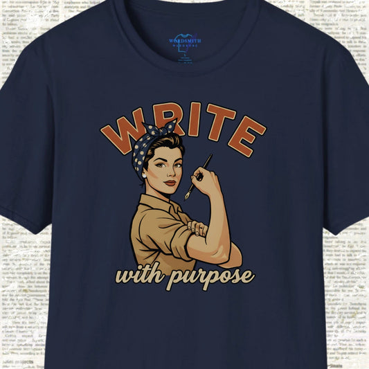 Write With Purpose! T-Shirt - Navy
