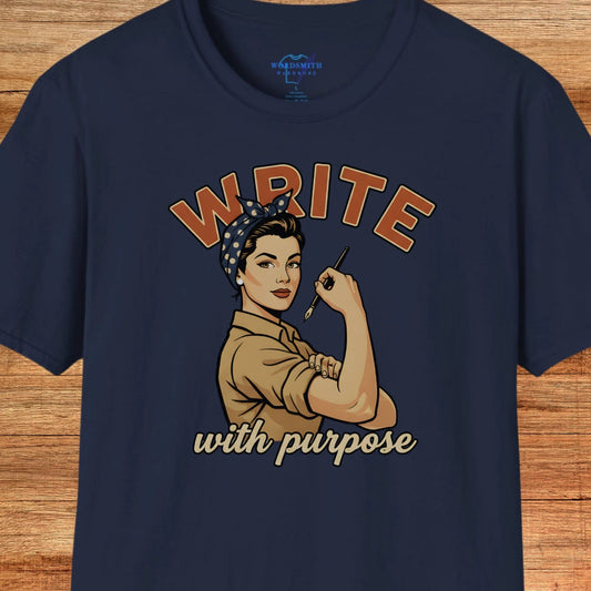 Write With Purpose! T-Shirt - Navy