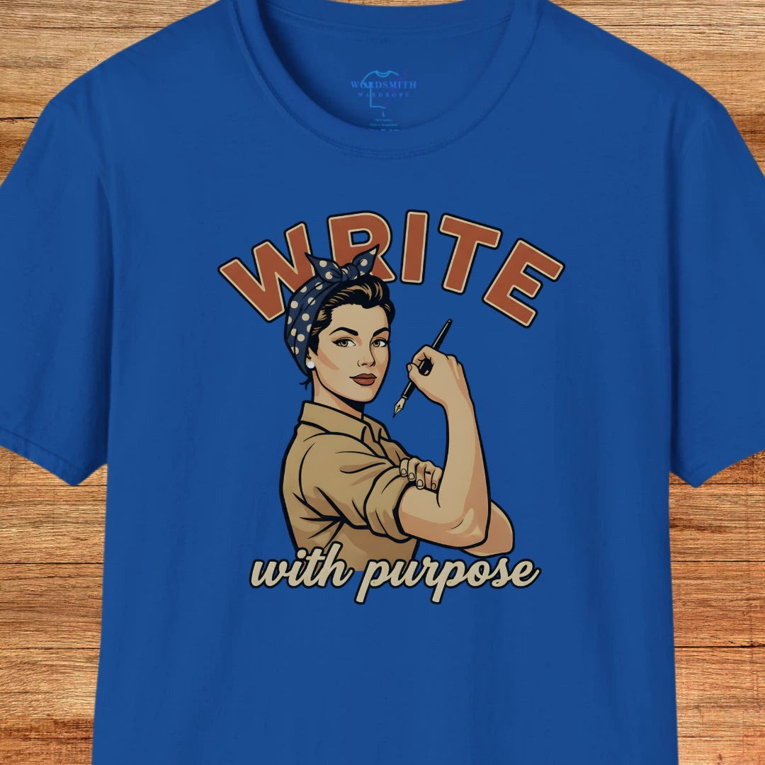 Write With Purpose! T-Shirt - Royal