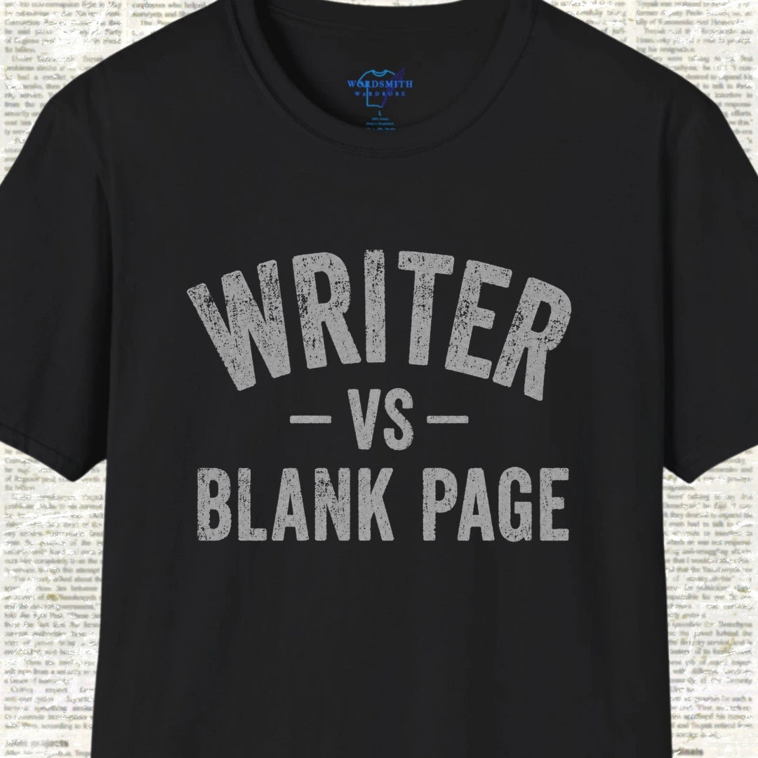 Writer vs Blank Page T-Shirt - Black