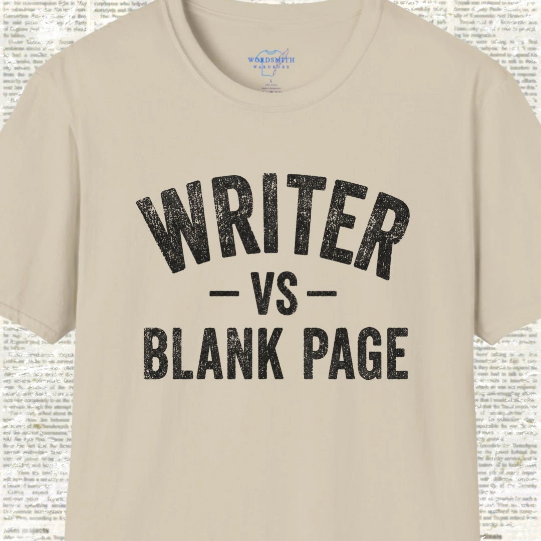 Writer vs Blank Page T-Shirt - Sand