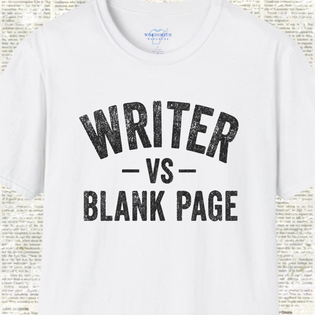 Writer vs Blank Page T-Shirt - White