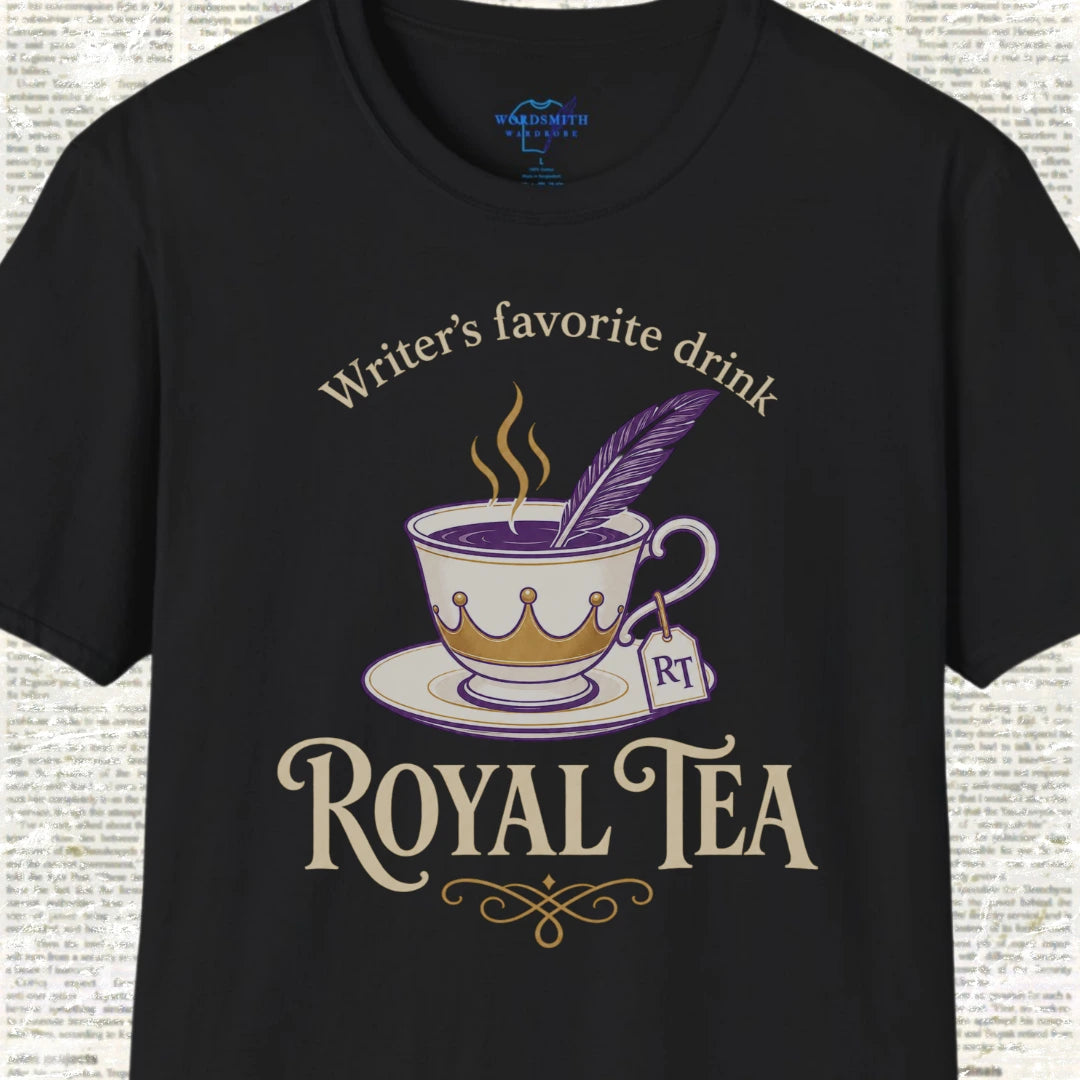 Writer’s Favorite Drink Royal Tea T-Shirt - Black
