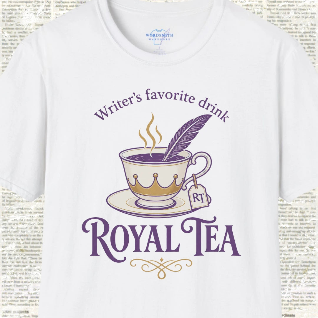 Writer’s Favorite Drink Royal Tea T-Shirt - White