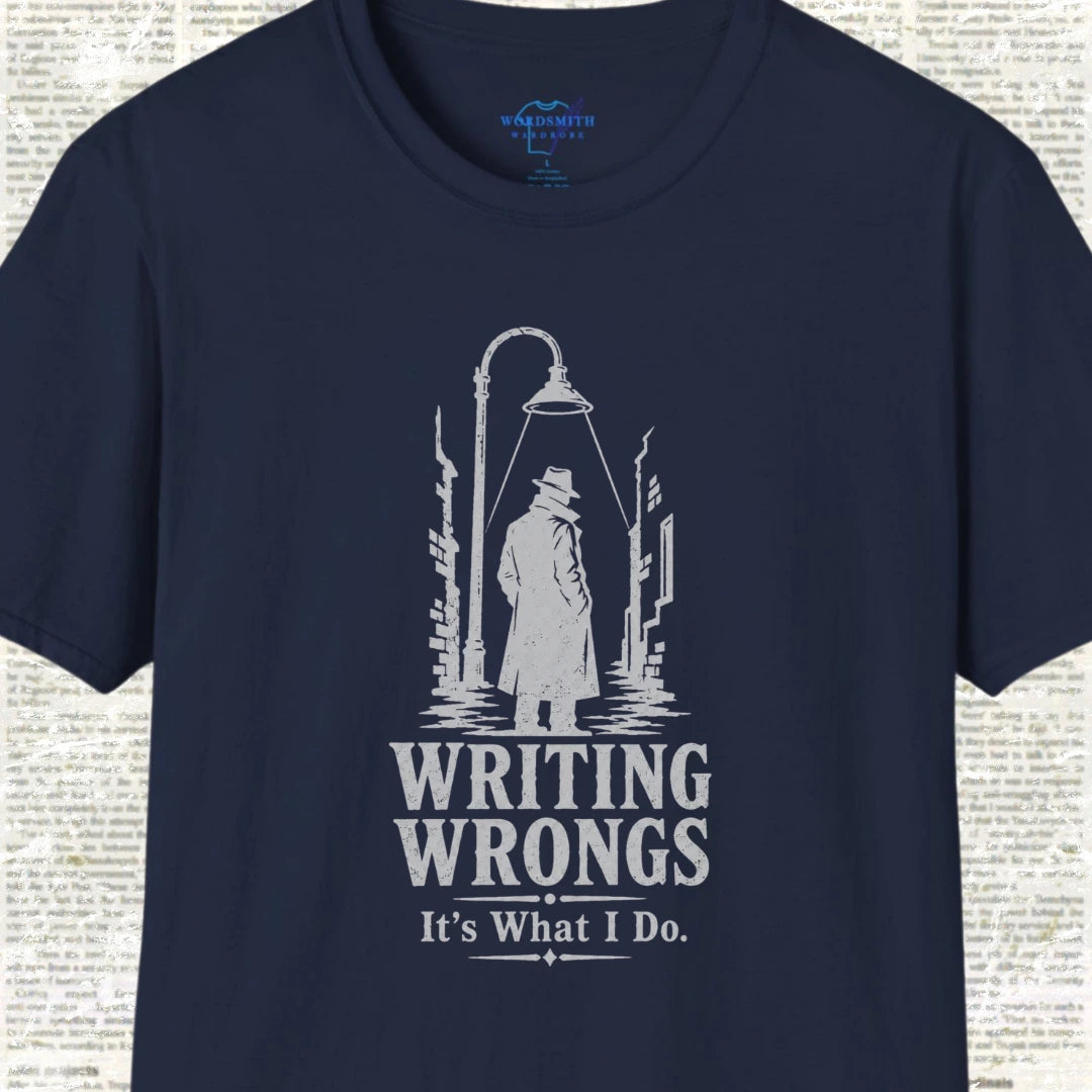 Writing Wrongs T-Shirt - Navy