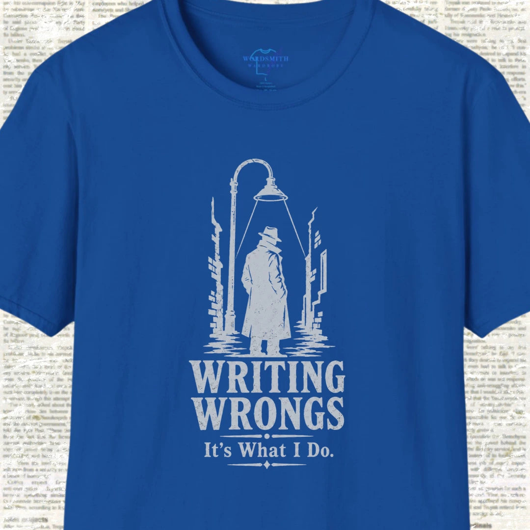 Writing Wrongs T-Shirt - Royal